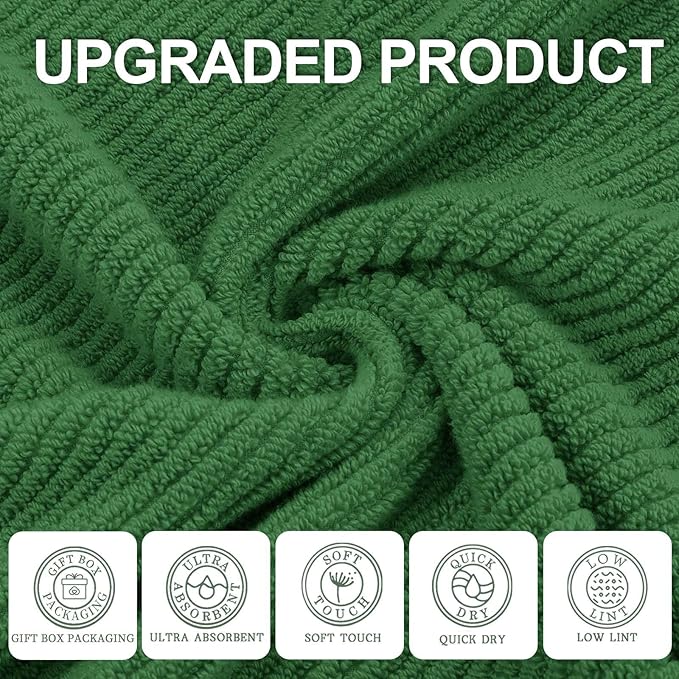 VOOVA & MOVAS Green Washcloths, Wash Cloths - Image 2