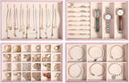 LANDICI Stackable Jewelry Organizer Trays 4 Set, PU Leather Jewelry Organizer - Image 2