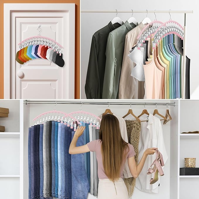 3 Pack Legging Organizer for Closet Hanging, Pants Hangers - Image 7