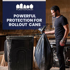 Plasticplace 64-65 Gallon Black Trash Bags, Heavy Duty Toter Can Liners - Image 3