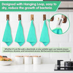 FIXSMITH Turquoise Microfiber Cleaning Cloth -Pack of 8, Highly Absorbent - Image 4