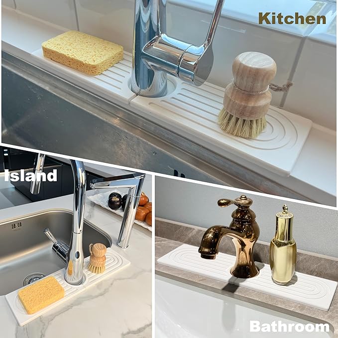 Faucet Mat for Kitchen Sink, Stone Drying Mat for Kitchen Counter, Stone Mat - Image 7
