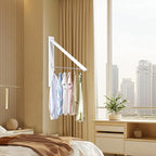 Retractable Clothes Drying Rack，Space Saver Wall Mounted Folding Hanger - Image 4