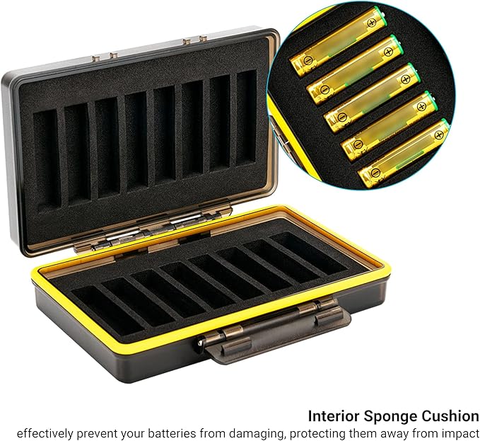 JJC 16 Slot AAA Battery Case, Shockproof & Water-Resistant Storage Box Holder - Image 3