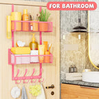 Over The Door Hooks Organizer, Coat Rack Over The Door Storage Hanger Towel Rack - Image 8