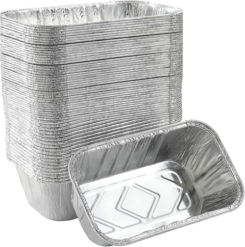 1Lb mini Loaf Pans Heavy Duty Disposable Aluminum Foil Bread Tins Standard Size by Waytiffer