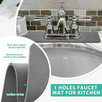 Tioncy 2 Pcs Faucet Mat Sink Splash Guard Oval-hole Oval Splash Pad - Image 5