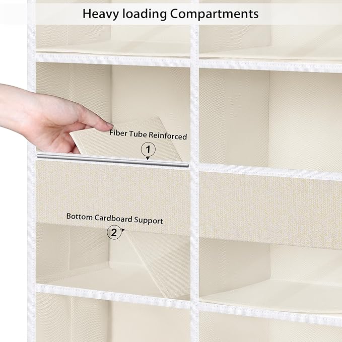 Univivi 6-Shelf Over Door Hanging Organizer Fabric Door Storage - Image 5