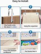 JARLINK Over The Door Organizer Storage, 5 Shelf Hanging Door Organizer - Image 7