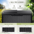 Greesum 100 Gallon Resin Deck Box Large Outdoor Storage with Cushions for Patio Furniture, Garden Tools, Pool Supplies, Weatherproof and UV Resistant, Lockable, Black - Image 6