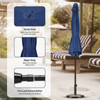 Simple Deluxe 9' Patio Umbrella Outdoor Table Market Yard Umbrella with Push Button Tilt/Crank - Image 3