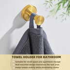 APLusee Brushed Dark Gold Towel Hook - Image 7
