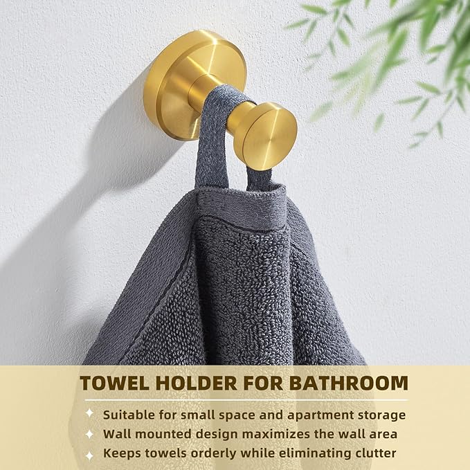 APLusee Brushed Dark Gold Towel Hook - Image 7