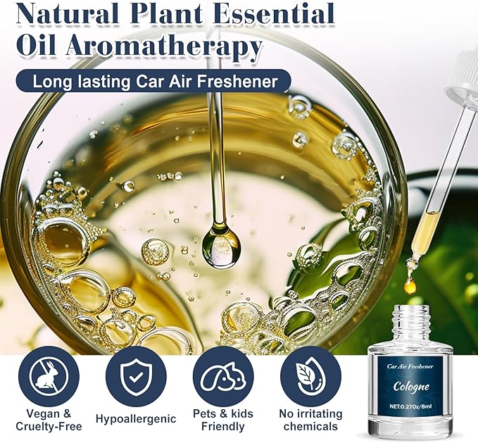 Premium Car Air Freshener, 6 Pack Deep Luxury Scent Essential Oil Diffuser - Image 8