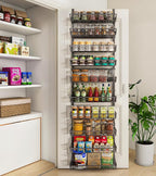 10-Tier Over The Door Pantry Organizer, Pantry Organization and Storage by Mefirt