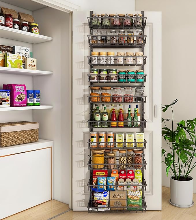 10-Tier Over The Door Pantry Organizer, Pantry Organization and Storage by Mefirt