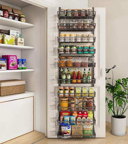 10-Tier Over The Door Pantry Organizer, Pantry Organization and Storage by Mefirt