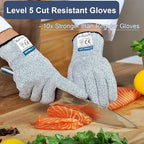 Dowellife Cut Resistant Gloves Protection, Safety Kitchen Cuts Gloves - Image 5