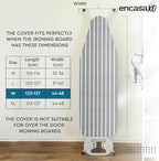 Encasa XO Ironing Board Cover and Pad 49"x18" - 4mm Felt Wide Iron Board Cover - Image 5