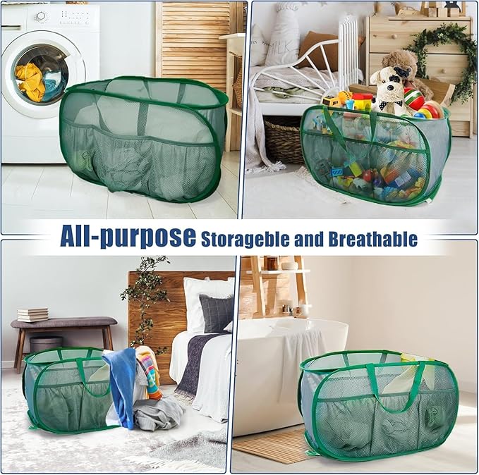 Collapsible Laundry Baskets, Upgrade Pop Up Laundry Hamper - Image 7