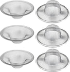 6 pcs Heavy Duty Stainless Steel Slop Basket Filter Trap, 2.75" Top / 1" Mesh by BESSEEK