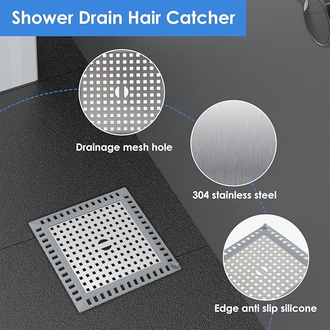 Drain Hair Filter Mesh Tub Drain Protector Anti Slip Sink Hair Stopper - Image 4
