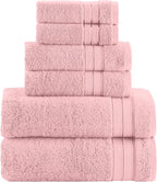 Elegant Comfort Luxury 6-Piece Towel Set, Premium Soft 100% Turkish Cotton by ELEGANTCOMFORT