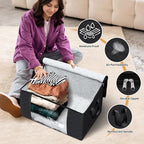 Fab totes 10 Pack Clothes Storage, Foldable Thick Fabric Blanket Storage Bags - Image 4