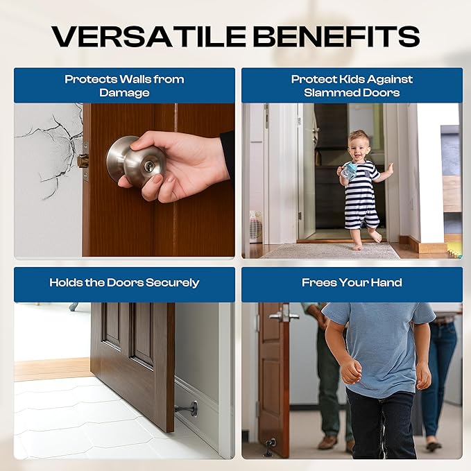 OmHome Magnetic Door Stopper for Bottom of Door, Magnetic Door Stop Soft - Image 7
