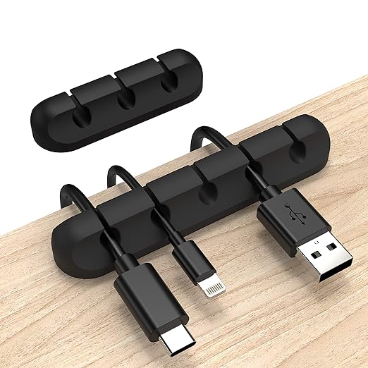 Cord Organizer, Cable Clips Cord Holder, Cable Management USB Cable Power Wire by INCHOR