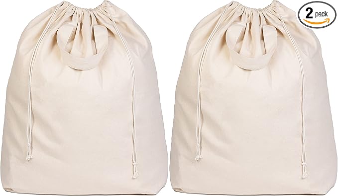 Canvas Laundry Bags by OrganicCottonMart
