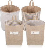 2 Pack Hanging Basket for Door, Small Jute Wall Storage, Hanging Storage Bags by Unknown
