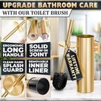 Gold Toilet Brush and Holder Set - Image 4