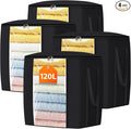 120L Extra Large Clothes Storage Bags, Foldable Blanket Storage and Organization by Unknown