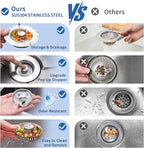 3-in-1 Kitchen Sink Drain Strainer & Sink Stopper - Image 3