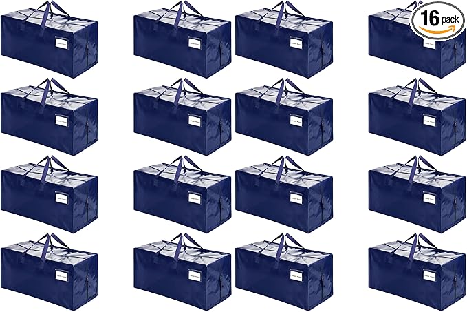 VENO 16 Pack Moving Bags w/Backpack Straps, Heavy Duty, Moving Boxes Alternative by Veno