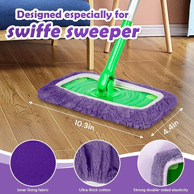 5 Pack Reusable Microfiber Mop Pads Compatible - Image 3