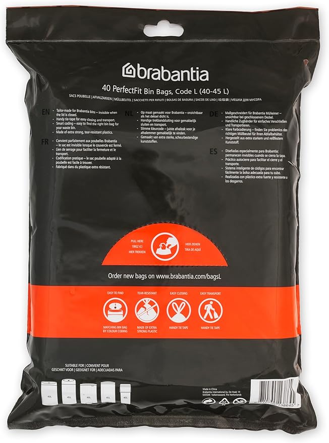 Brabantia PerfectFit Trash Bags Thick Plastic Trash Can Liners - Image 2