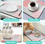 Dish Drying Mat for Kitchen Counter Matt, Super Absorbent Non-slip Rubber Backed - Image 6
