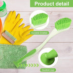 5 Pieces Long Dish Brush with Handle Assorted Color Dishwashing Brush with - Image 3