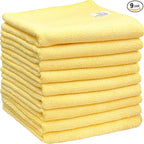 Simple Houseware 9-Pack Microfiber Cleaning Towels, Heavy-Duty & Reusable Cloths by SimpleHouseware