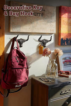 Cast Iron Coat Hooks Wall Mount 2 Pack Outdoor Western Decorative Wall Hooks - Image 6