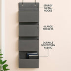 Joyful Moose Over the Door Hanging Organizer Closet Storage Bins Grey - Image 4