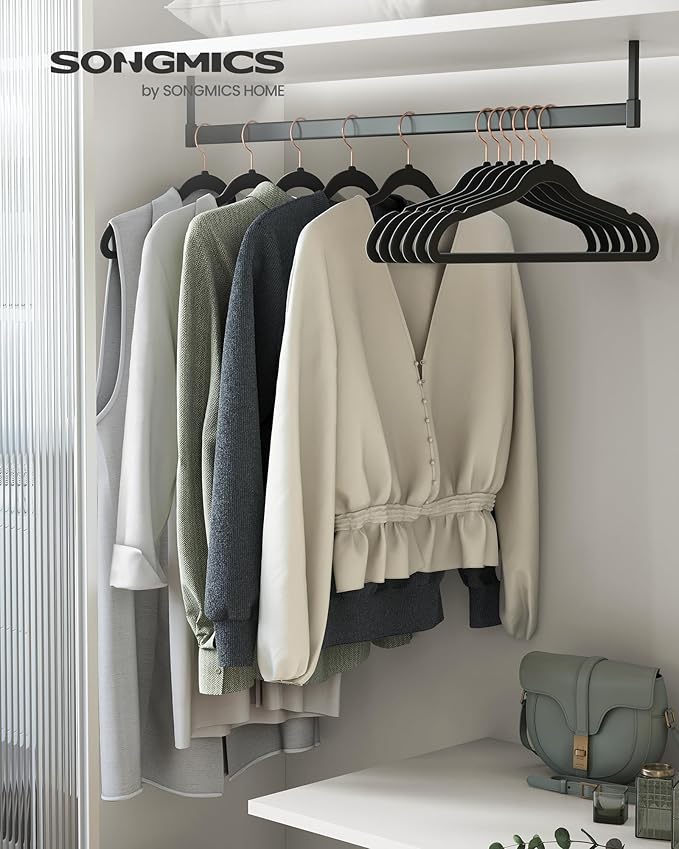 SONGMICS Slim Velvet Hangers, Non-Slip Clothes Hangers - Image 2