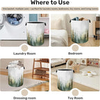 Misty Forest Green Foldable Laundry Hamper - Image 4