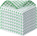 Kitinjoy Cotton 8 Pack Terry Kitchen Dish Cloths, 12 x 12 Inches Super Soft and by Kitinjoy