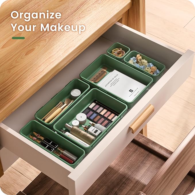 【】 【】 ArmyGreen Drawer Organizer, Makeup organizer - Image 3