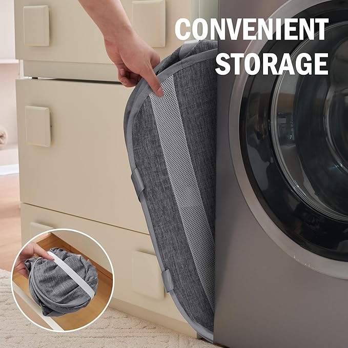 Collapsible Laundry Baskets, Foldable Tear Proof Pop Up Hamper - Image 7