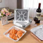 Aluminum Pans 8x8 inch-50 Pack Disposable Foil Pans, Square Aluminum Baking - Image 6