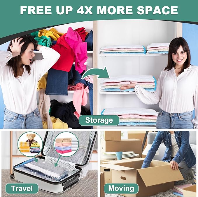 20 Pack Vacuum Storage Bags, Space Saver Bags, Vacuum Sealed Bags - Image 3